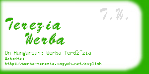 terezia werba business card